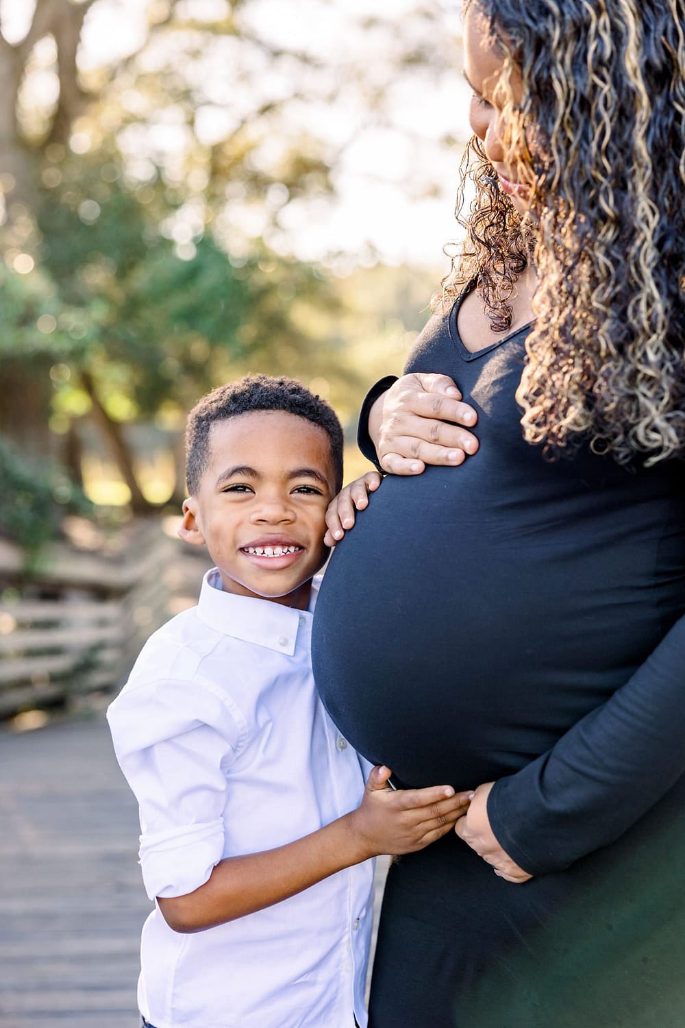 Maternity photos with children
