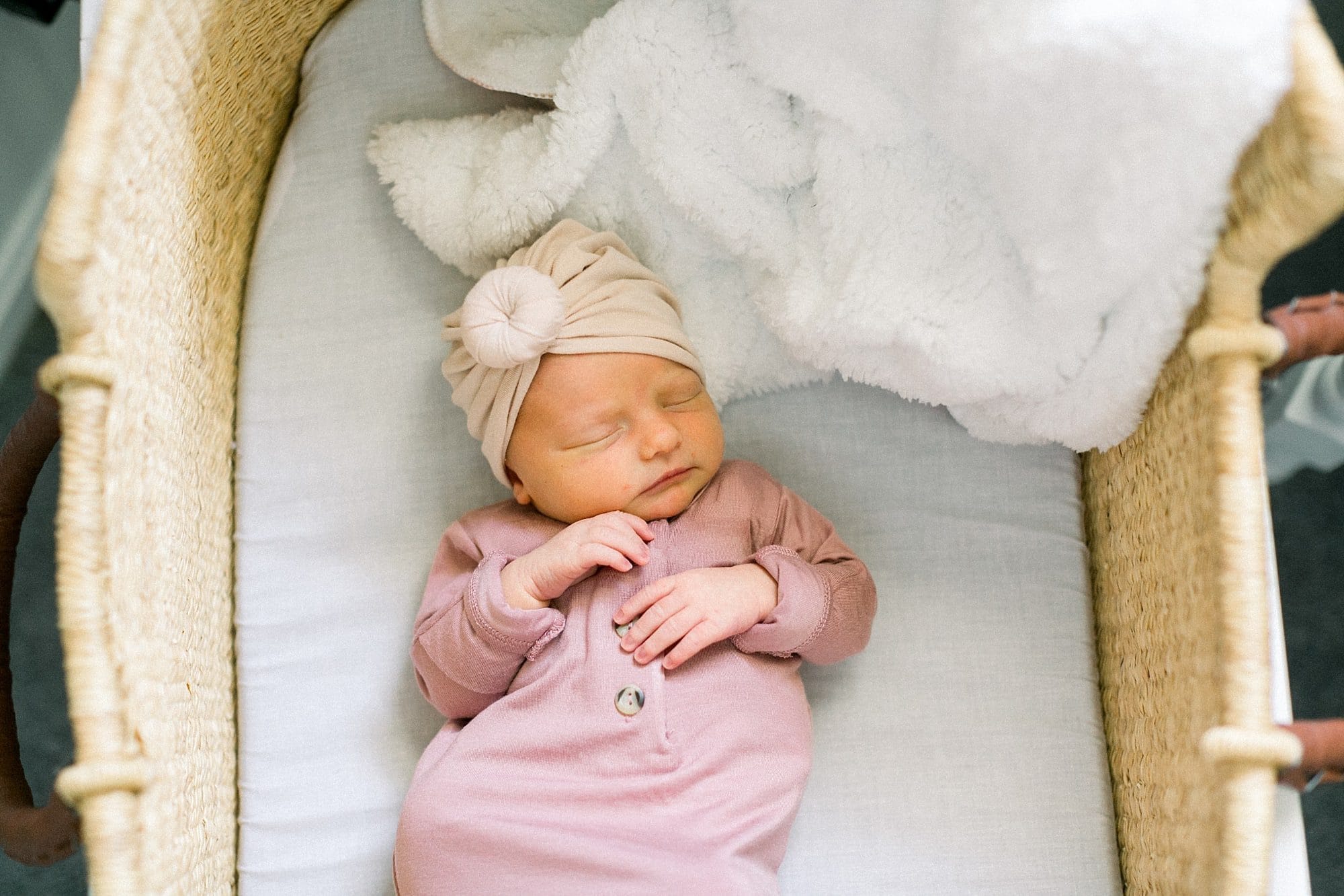 Sleeping Ft. Lauderdale baby girl during newborn photos