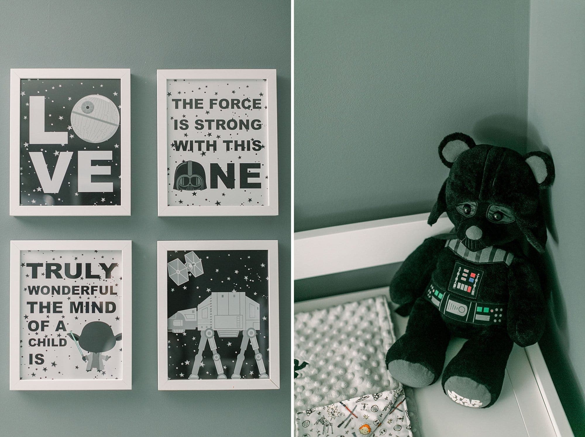 darth vader bear on changing table