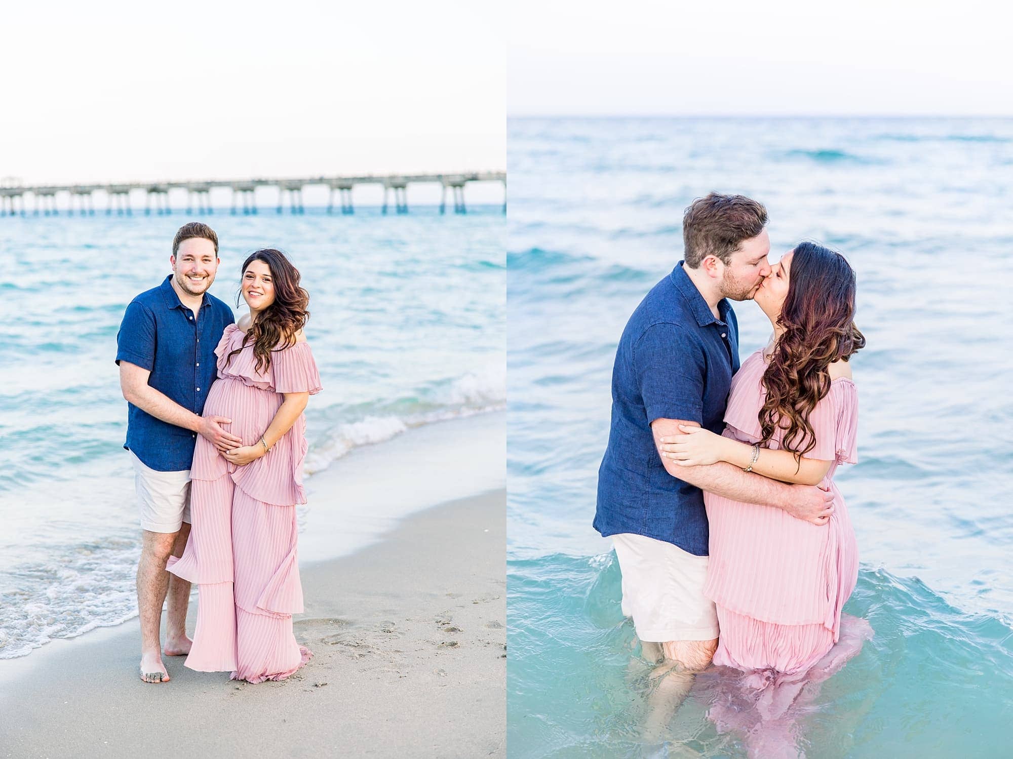 Maternity photography session at Dania  Beach