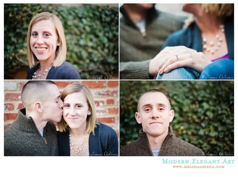 Collage of engagement session
